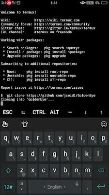 How to use Golden Eye Tool in Termux