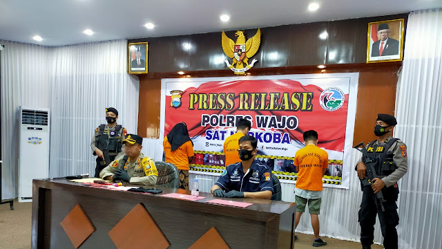 Tiga Warga Kota Sengkang Ditangkap Akibat Tersandung Penyalahgunaan Narkoba di Wilayah Hukum Polres Wajo