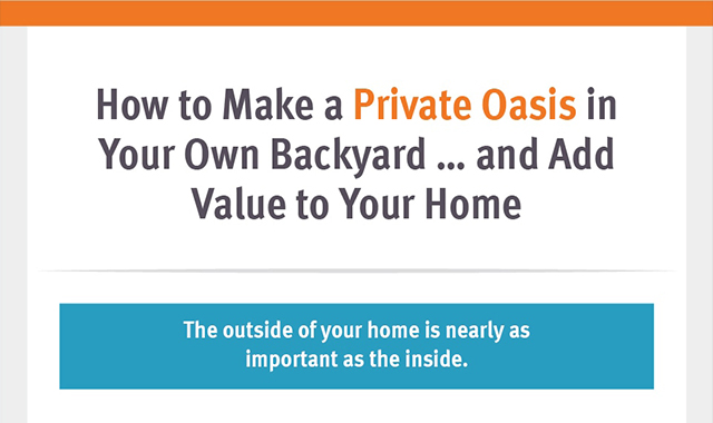 How to Make a Private Oasis in Your Own Backyard