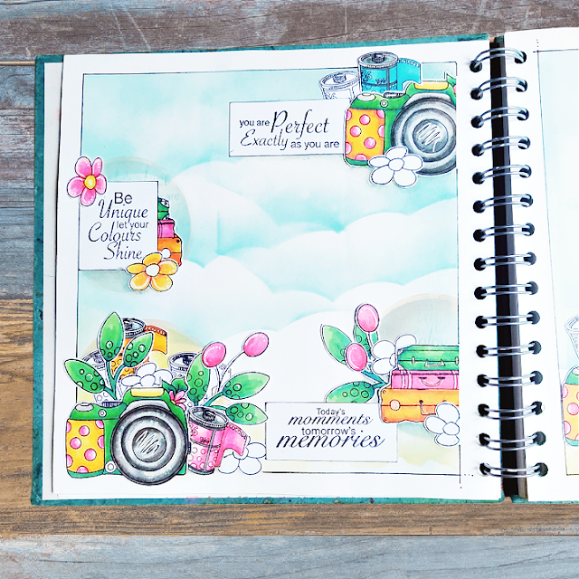 Art journaling ideas to use in your card making by Lou Sims