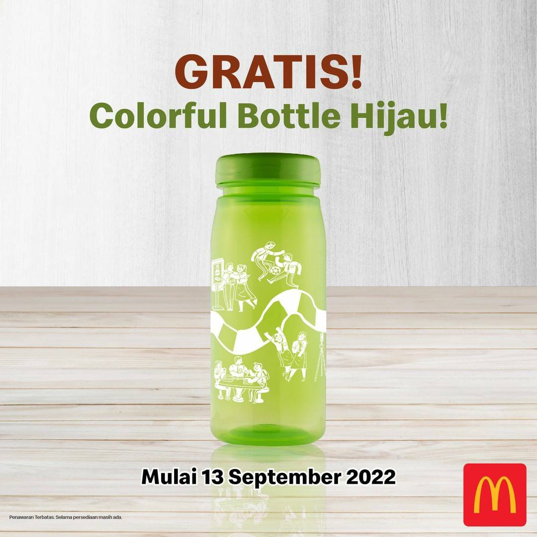 McDonalds Promo GRATIS Colorful Bottle (Botol Minum Warna Warni) dari McD*