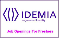 IDEMIA Freshers Recruitment 2022 | Trainee Software Engineer | Bangalore, Noida, Delhi