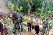   TNI Manunggal Membangun Desa Ke-119 Tanam 150 Pohon Alpukat di Desa Selumbung