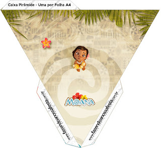 Moana Baby Free Printable Pyramid Box.