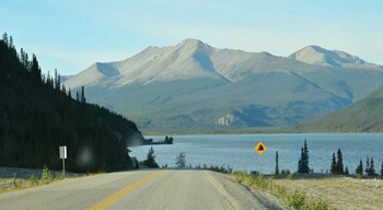 leaving Muncho Lake at 8am