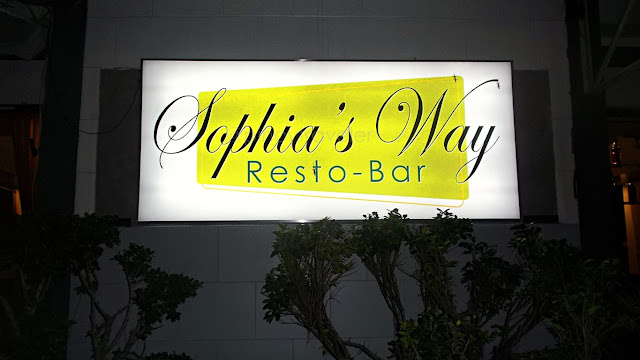 sign board of Sophia's Way Resto-Bar in Tacloban