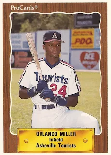 Orlando Miller 1990 Asheville Tourists baseball card