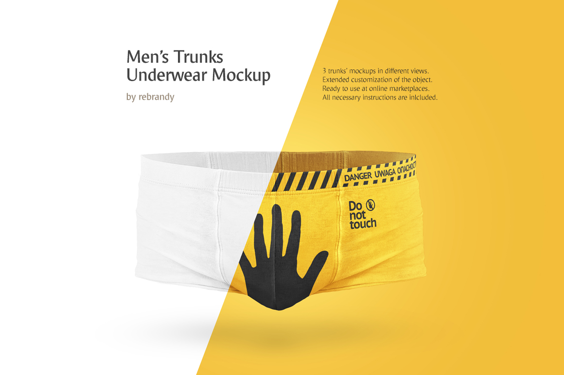 Download Men's Trunks Underwear Mockup