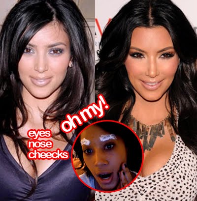 kim kardashian plastic surgery on face. KIM KARDASHIAN CHANGING FACES