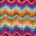 Tığ işi renkli el örgüsü desenli battaniye anlatımlı