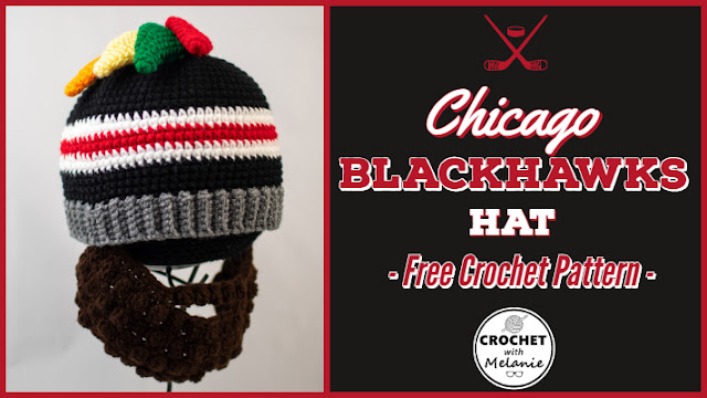 Chicago Blackhawks Hat - Free Crochet Pattern