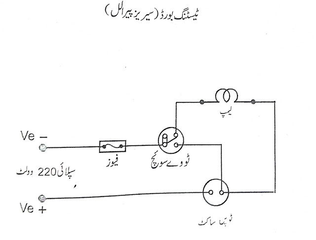 Electronics Appliance Testing Board (Series Parallel),basic course of building electrician,basic info building electrician,building electrician,common circuit,common course building electrician,