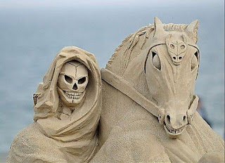 Horse Sand Sculpture photo: Horse Art by Mary Sand