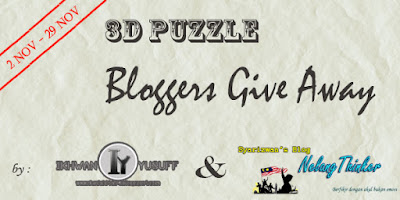 3D PUZZLE GIVEAWAY BY IY&SYARIZWAN