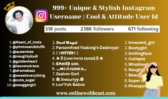 Stylish Instagram Username