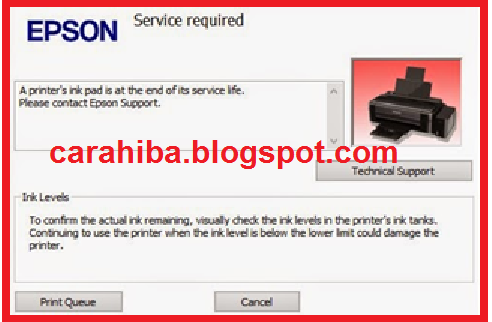 Cara Reset Printer Epson L110, L210, L300, L350 dan L355