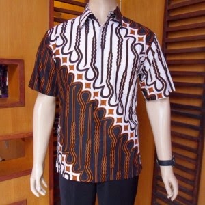  Model  baju  batik pria  bahan sutra modern sekarang 