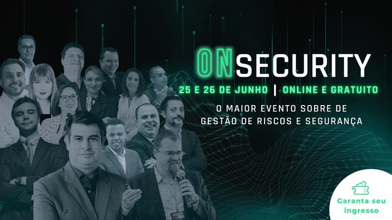 O Grupo DARYUS, referência em consultoria e educação no tema gestão de riscos, promove pela primeira vez o ON SECURITY, evento online que apresentará as melhores palestras ministradas pela Daryus em 2020. O evento acontece nos dias 25 e 26 de junho, das 8h45 às 18h e será transmitido online.