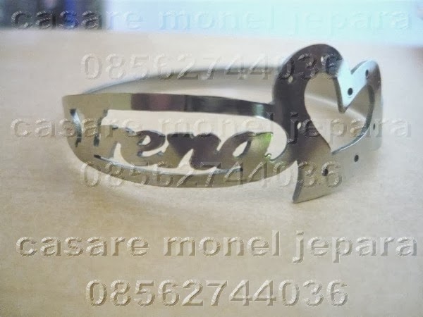 Gelang Nama Casare Monel Jepara