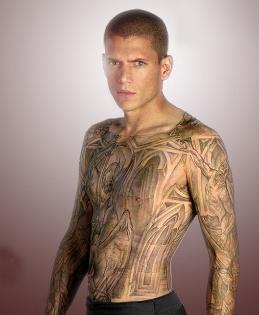 Tatto puzzle-On Body Michael Scofield Prison Break