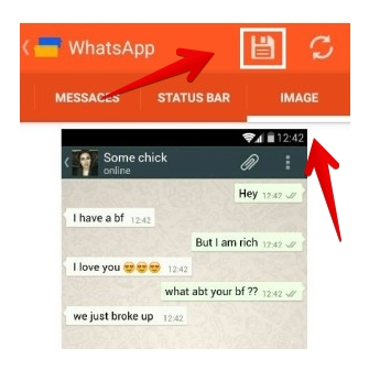 Simpan fake chat di Android