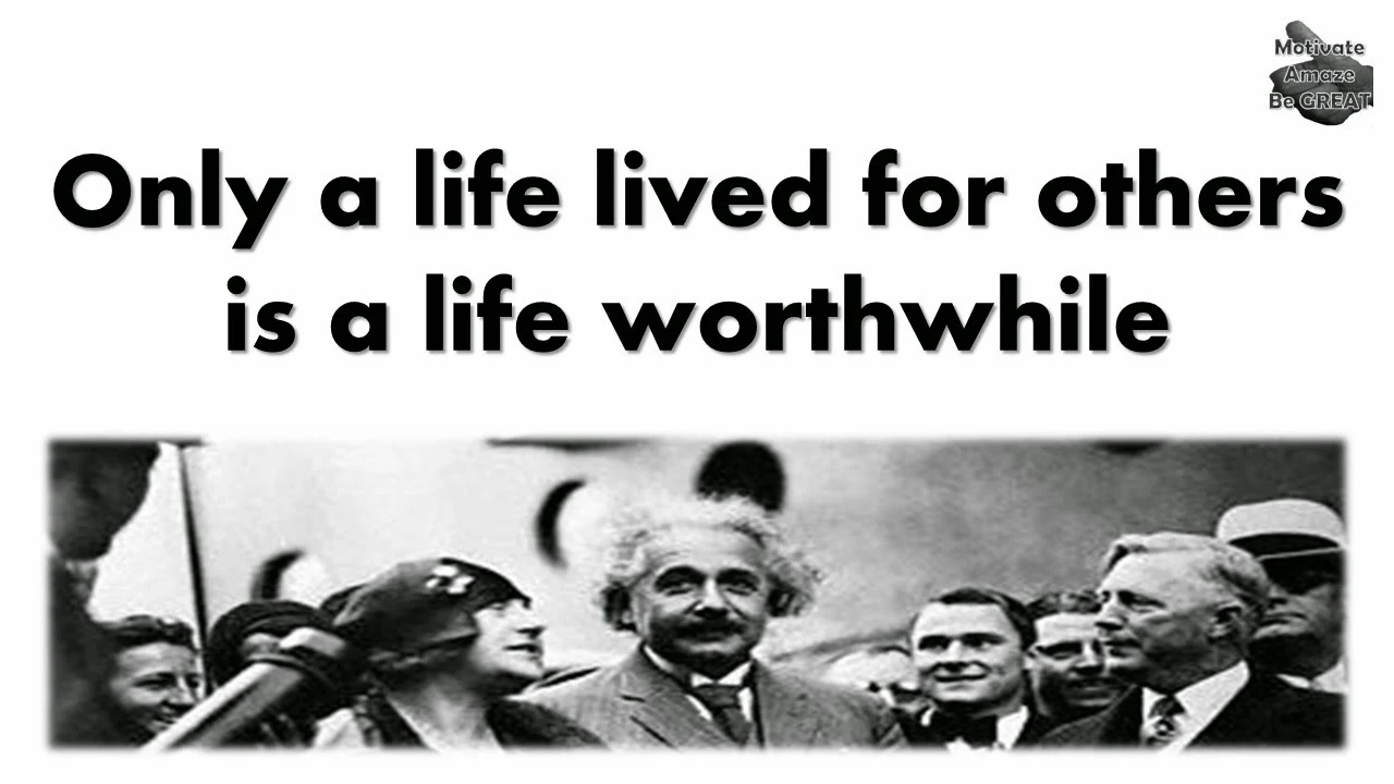 Albert Einstein Picture Quotes About Life:"Only a life live for others is a life worthwhile."