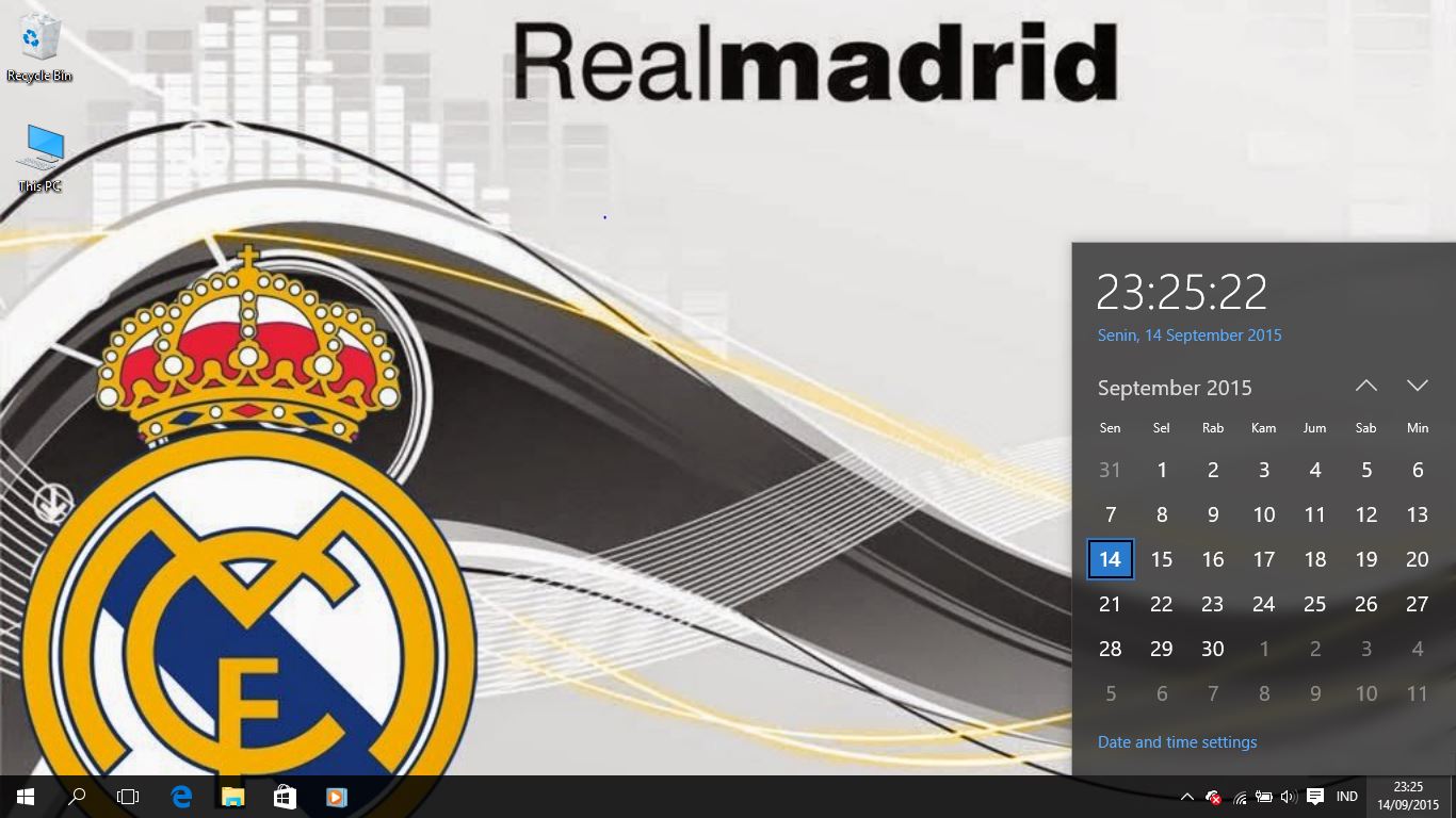 Real Madrid FC Logo Theme For Windows 7 8 And 10 Save Themes