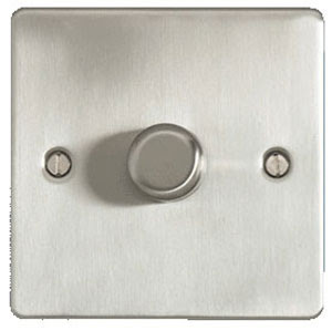 The Cheapest Dimmers - Stainless Flat Plate 1G 2W 400W Dimmer