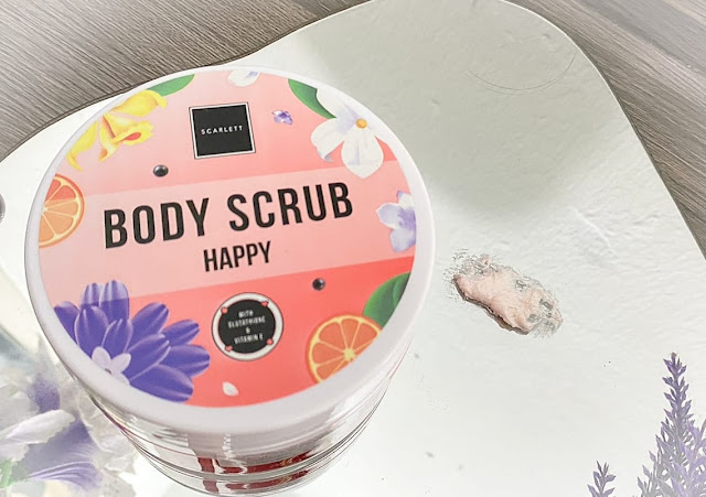 tekstur scarlett body scrub happy