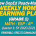 New Ready-Made WEEKLY HOME LEARNING PLANS (GRADE 1) Quarter 1