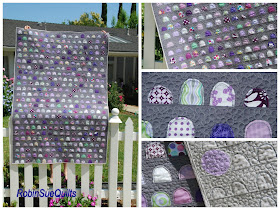 sunday morning quilts, scrap quilting, purples and gray,  scraps, FMQ