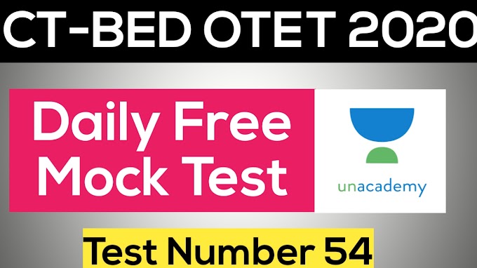 Ct,Bed, Regional Bed Exam 2020..Free Mock Test 54