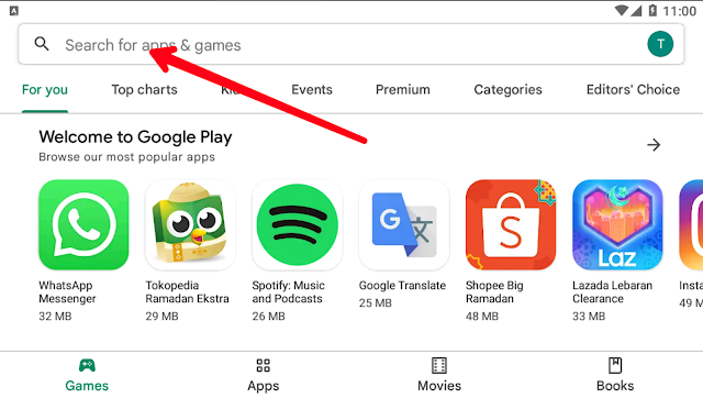 Cara menginstal/mengunduh aplikasi lewat playstore di tablet android
