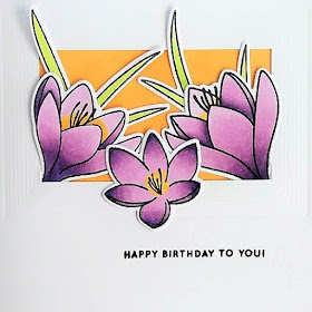 Cas card with the Crocus Flowers stamp set from Pretty Pink Posh