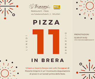  “Pizza in Brera” da Biosserì con Lello Ravagnan del Grigoris 11 dicembre Milano 