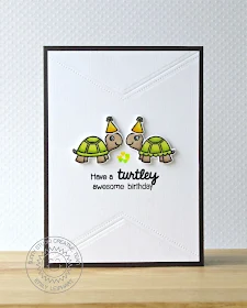 Sunny Studio Stamps: Turtley Awesome Birthday Card for Kids by Emily Leiphart.  