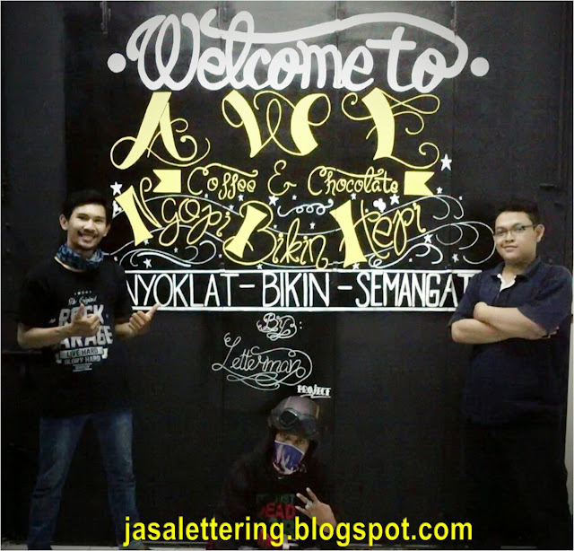 aniversary, hand lettering, jasa lukis, jasa lukis dinding, jasa promosi, lettering cafe, souvenir pernikahan, jasa desain cafe, menerima pemesanan desain, 