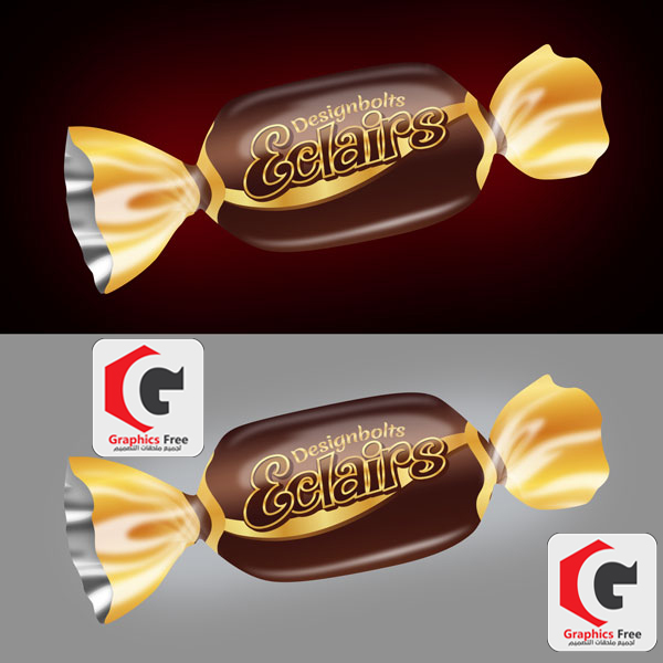 Download Free Sweet Toffee / Candy Wrapper Mock-up PSD & Design Template تحميل