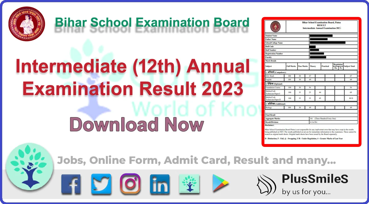 Bihar Board Intermediate (12th) Result 2022