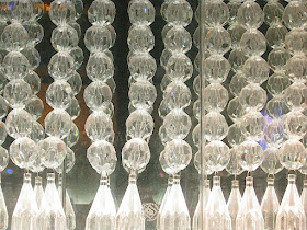 crystal-beaded wall of 7Pecados, clear