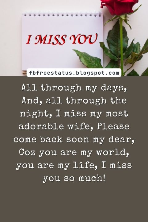 Missing You Messages For Wife