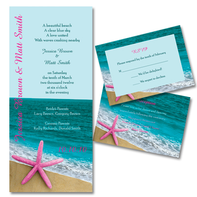 Beach Wedding Theme Wedding Invitation Ideas