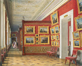 Interiors of the New Hermitage. The Gallery of Flemish Painting by Luigi Premazzi - Architecture, Interiors Drawings from Hermitage Museum