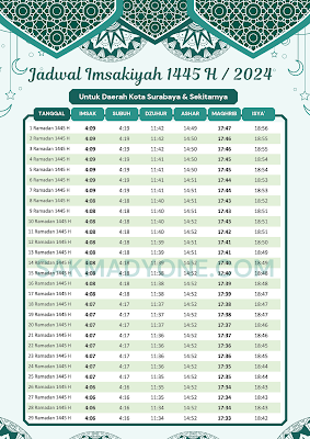 jadwal imsakiyah ramadhan 2024