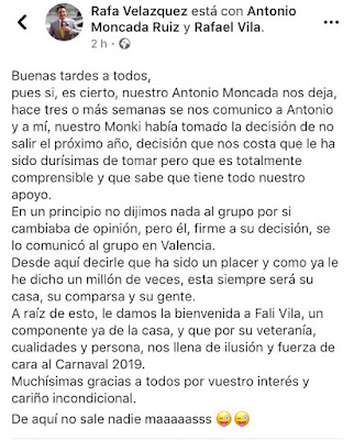 Antonio Moncada no saldrá con Martínez Ares e el 2019