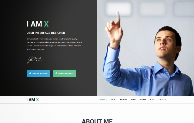 I AM X – Creative Personal Resume Template
