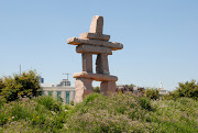 This inukshuk was located at the west end of Ontario Place in the public . (toronto ontarioplaceinukshuk)