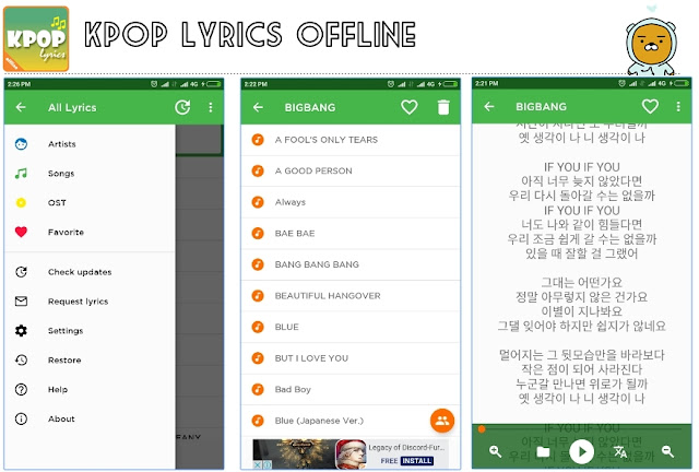 app kpop lyrics 