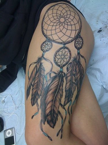 dreamcatcher tattoo. Tattooed by Johnny at;. The Tattoo Studio