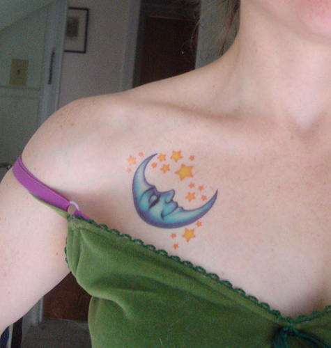 Tattoo designs sun moon stars are not easy to find on the web these days